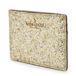 Kate Spade Gold Glitter Card Holder